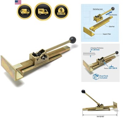 Flooring Jack   Ratcheting Alignment Tool for Hardwood Installation, Edge Tig...
