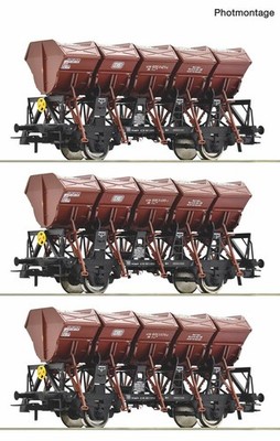 Roco 6600209 3er Set Muldenkippwagen DB Epoche 6 Sonderserie Wilde 13