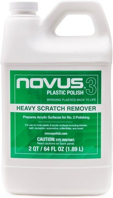 Novus 3 Plastic Heavy Scratch Remover 64 oz. For Coin slabs Capsules Holders NEW