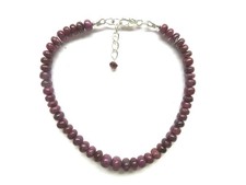 Natur Rubin Armband 19-21 cm 925 Sterlingsilber Nr. 4080