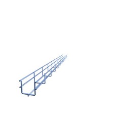 NavePoint Electro Zinc Plated Wire Mesh Cable Tray, 2"W x 1.97"D x 118.12"L , 8