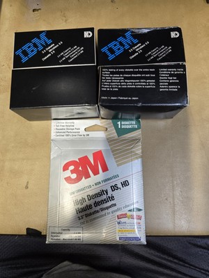 IBM 6404078 10 pack 3.5'' Diskette HD 2.0 MB Black Genuine OEM 3M Sealed Diskette