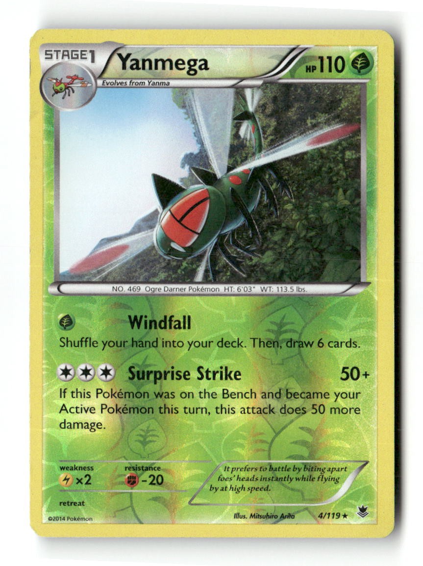 Yanmega 4/119 R Phantom Forces Pokemon Reverse Holo LP