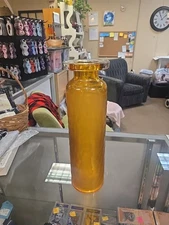 blenko amber vase