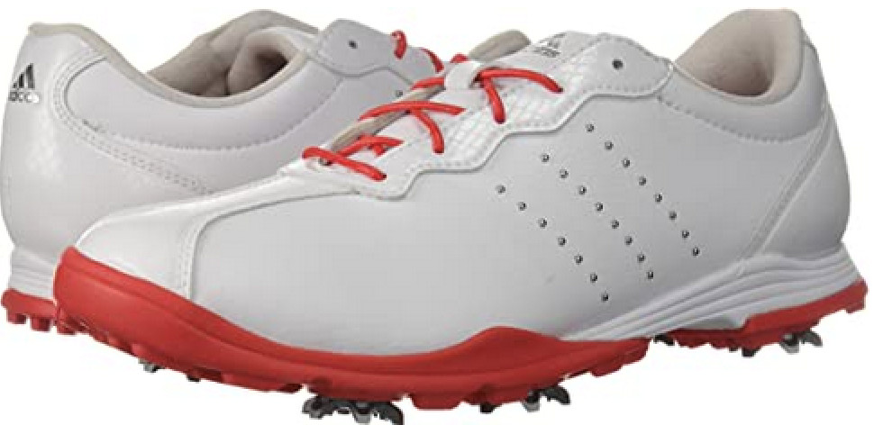 ADIDAS GOLF Womens' $120 ADIPURE DC White Coral Golf Sneaker