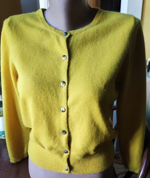 Women Boden Sweater Orange Cashmere 36