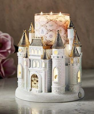 #ad Disney Princess Light up Castle Pedestal 3 Wick Candle Holder Preorder $199.00