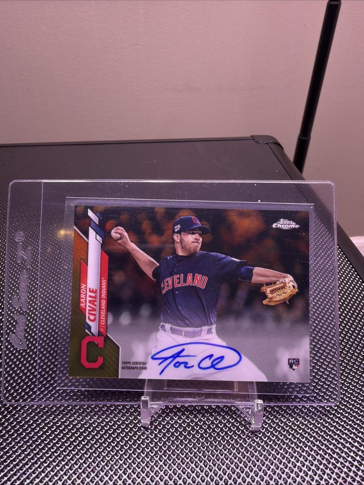 2020 Topps Chrome - Rookie Autographs Aaron Civale #RA-AC Gold Refractor /50