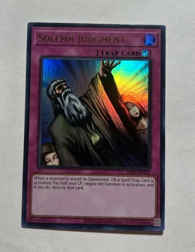 Solemn Judgment - Ultra Rare - MRD-EN127 - Unlimited Edition NM 25th