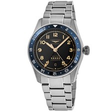 New Longines Spirit Zulu Time Grey Dial Stain...