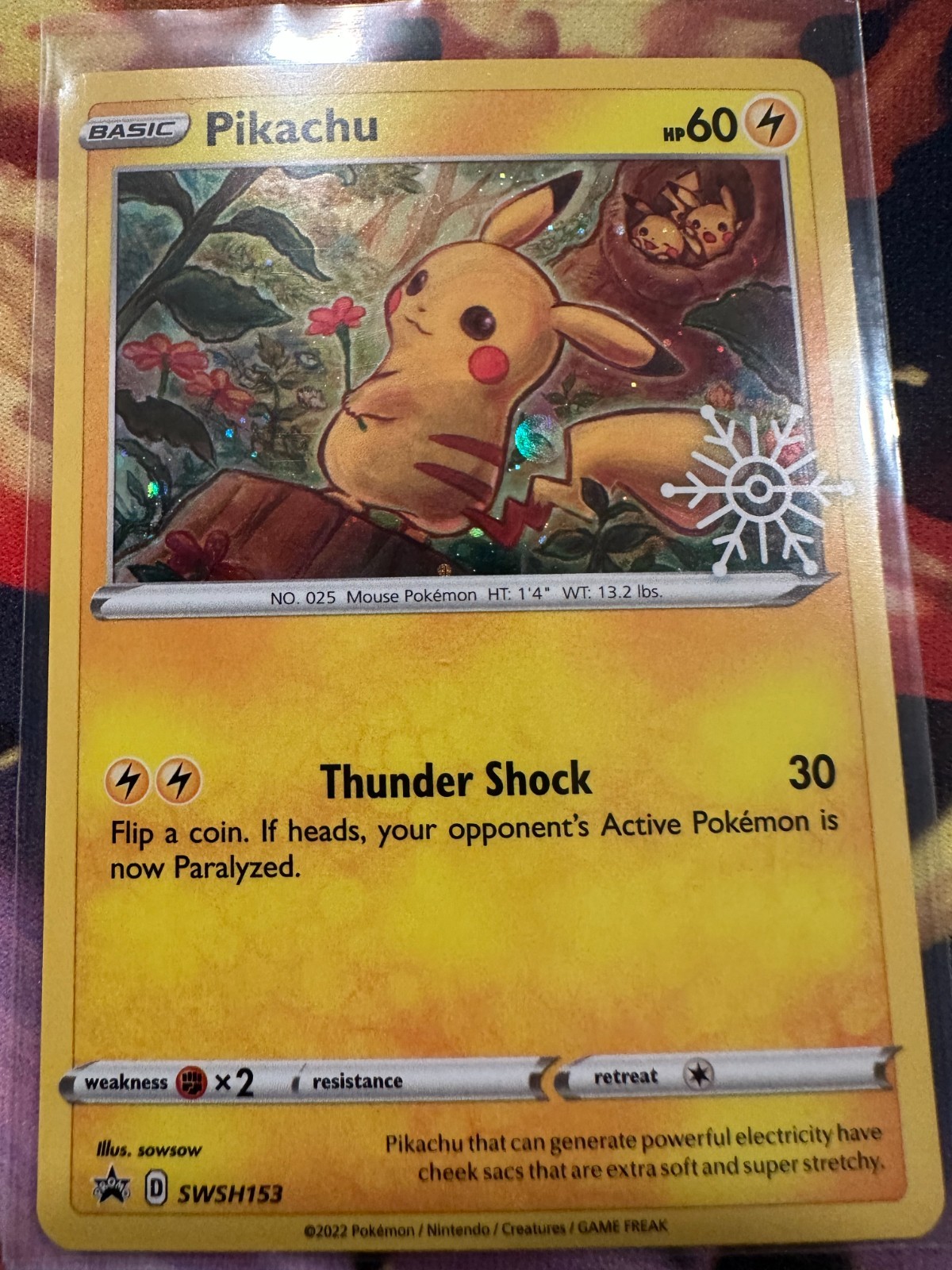 Pokemon Holiday Calendar Pikachu SWSH153 Black Star Holo Promo NM