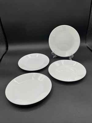 Corelle Winter Frost Lot Of 4 White bread dessert plates 6 3/4''