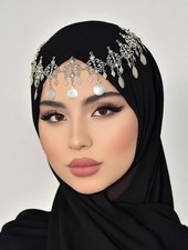 Handcrafted EasternStyle Tiara Featuring Traditional Ornamental Design Headpiece