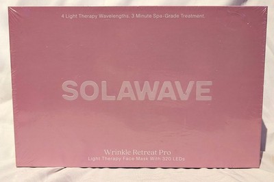 Solawave Wrinkle Retreat Pro Light Therapy Face Mask with 320 LEDs - NEW