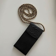 CHANEL Vintage Pochette Phone Case with Coco Mark  Timeless Elegance