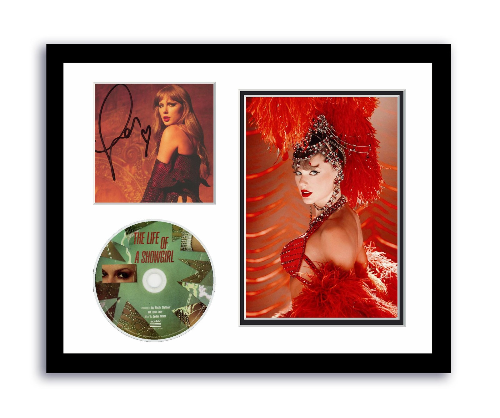 Taylor Swift Autographed 11x14 Framed CD Photo Life Of A Showgirl Photo 3 ACOA