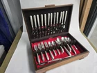 1941 “CAMELLIA” BY GORHAM STERLING SILVER FLATWARE SET 89 PIECE