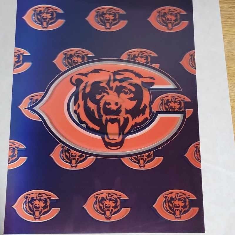 Chicago Bears Logo 3D lenticular Poster Size 16"x12"