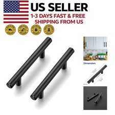 24 Pack 3" Center Matte Black Cabinet Pulls 5" Length