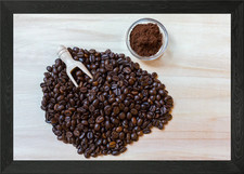 Coffe beans Framed Wall Art Poster Canvas Print Picture
