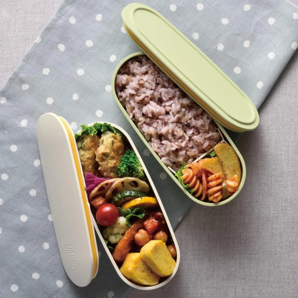 Sirmoss 2-Tier 600ml Bento Lunch Box in Light Green DJT-600W LTG
