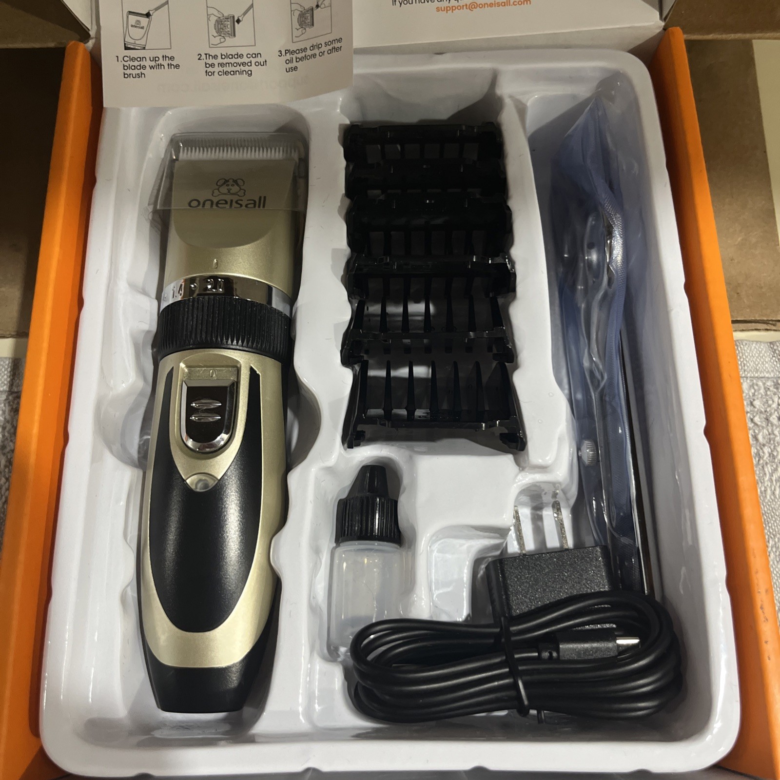 Clippers Low Noise Rechargeable Cordless Electric Quiet Hair
