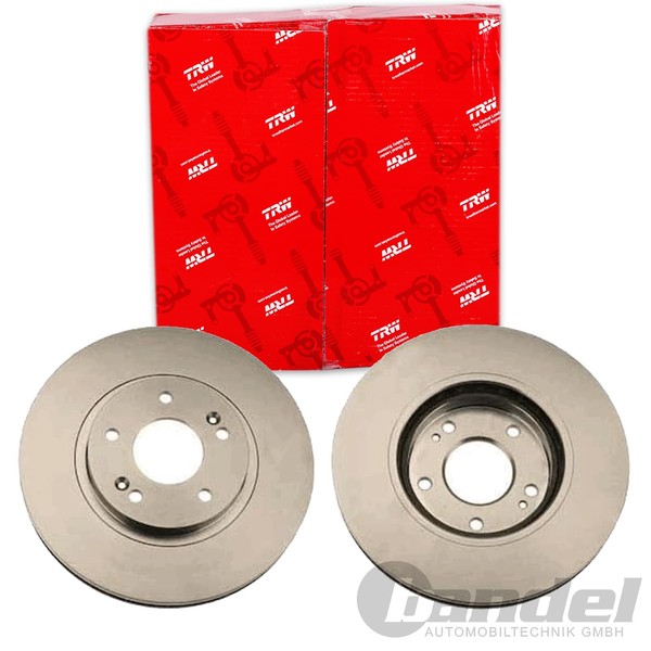 2X Trw Bremsscheiben 294Mm BelÜFtet Vorne Passend FÜR Hyundai Santa | DF4443-image