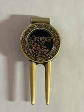 (1) Ping Multi-Colored Enamel Dot Golf Divot Tool & 1" Coin Style Golf Marker  