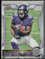 Stefon Diggs RC Rookie Card 2015 Topps Chrome #148 Minnesota Vikings. rookie card picture