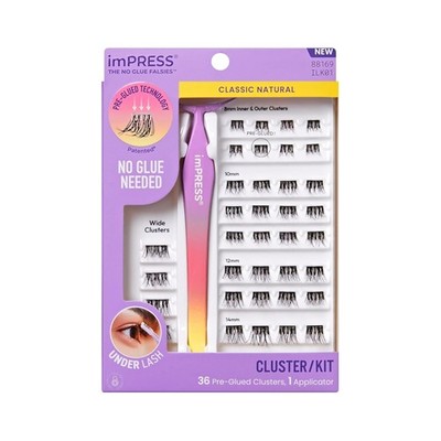 Kiss Falsies Black Lashes, No Glue Needed, Invisible Band