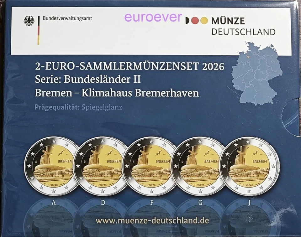 2 Euro BRD Deutschland Germany Gedenkmünze 2006 - 2026 UNC BU PP Proof Auswahl - Bild 1 von 1