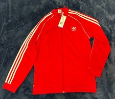 Adidas SST Full Zip 3 Stripes Track Top Kids Size XL - Red - New with tags