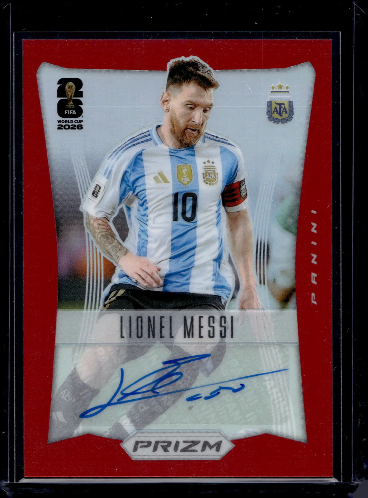 2026 Panini Prizm FIFA World Cup Lionel Messi 2012 Autograph Red /99 #12-LM GOAT