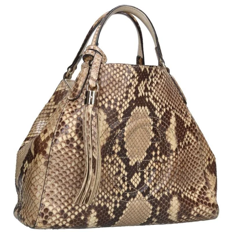 Gucci 336751 Soho sac à main en cuir G imbriqué beige 923052 Bs99 accessoires