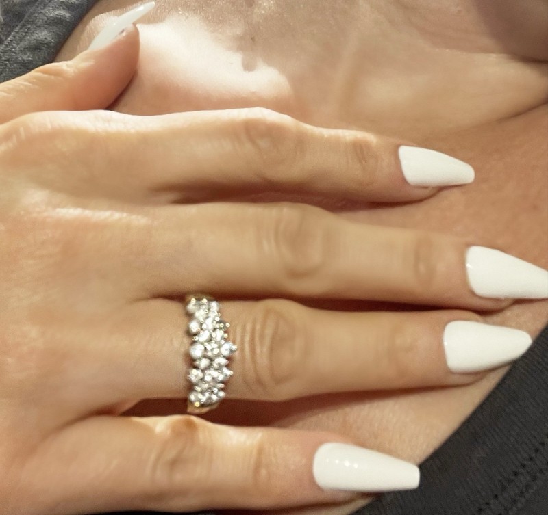 Diamond Ring Engagement Anniversary (1/2 Ct) Solid 10k YG Sz 6.5