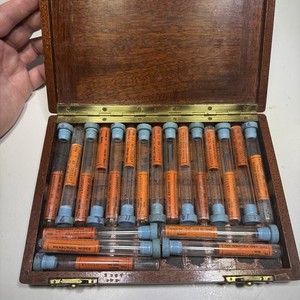 Van Keuren Thread Measuring Wire Library  60° HSS 20 PIeces Mahogany Case *READ