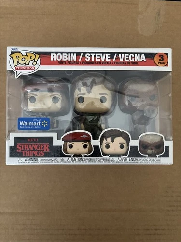 Funko Pop Robin Steve Vecna 3 Pack Stranger Things Walmart Exclusive Figures