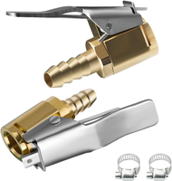 "Uraqt Autoventil Hebelstecker Air Chuck, 2 StüCk 8Mm Messing 1/4\" NPT ReifenfüLl"