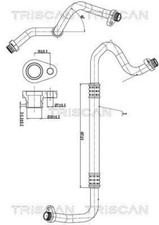 AC High Low Pressure Line Hose TRISCAN Fits CITROEN PEUGEOT 13-21 9809171080