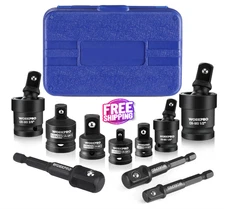 Juego de 10 adaptadores de dados de impacto con estuche, incluye