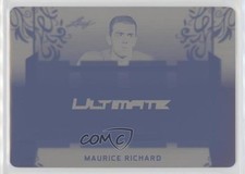 2018-19 Leaf Ultimate The Card Printing Plate Black 1/1 Maurice Richard HOF 7ez