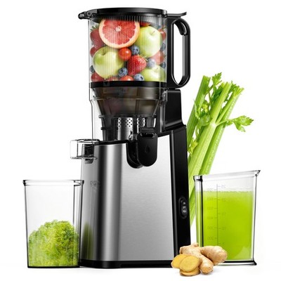 Juicer Machines, EUHOMY 5.8'' Wide Feed Chute Cold Press Juicer ,Stainless Steel