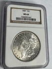 1887 Morgan Silver Dollar MS64 NGC #047