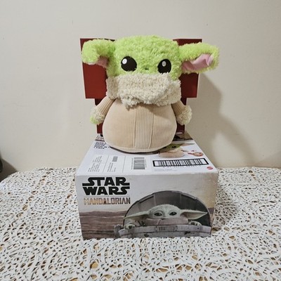 New Star Wars Mandolorian BABY CHILD YODA Soft N Fuzzy Grugu Plush Talking Sound