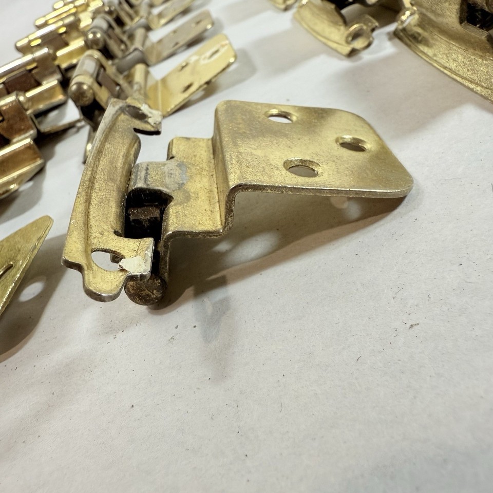 8 Vtg Brass Finish Metal Kitchen Door Hinges Lot Of 41 eBay