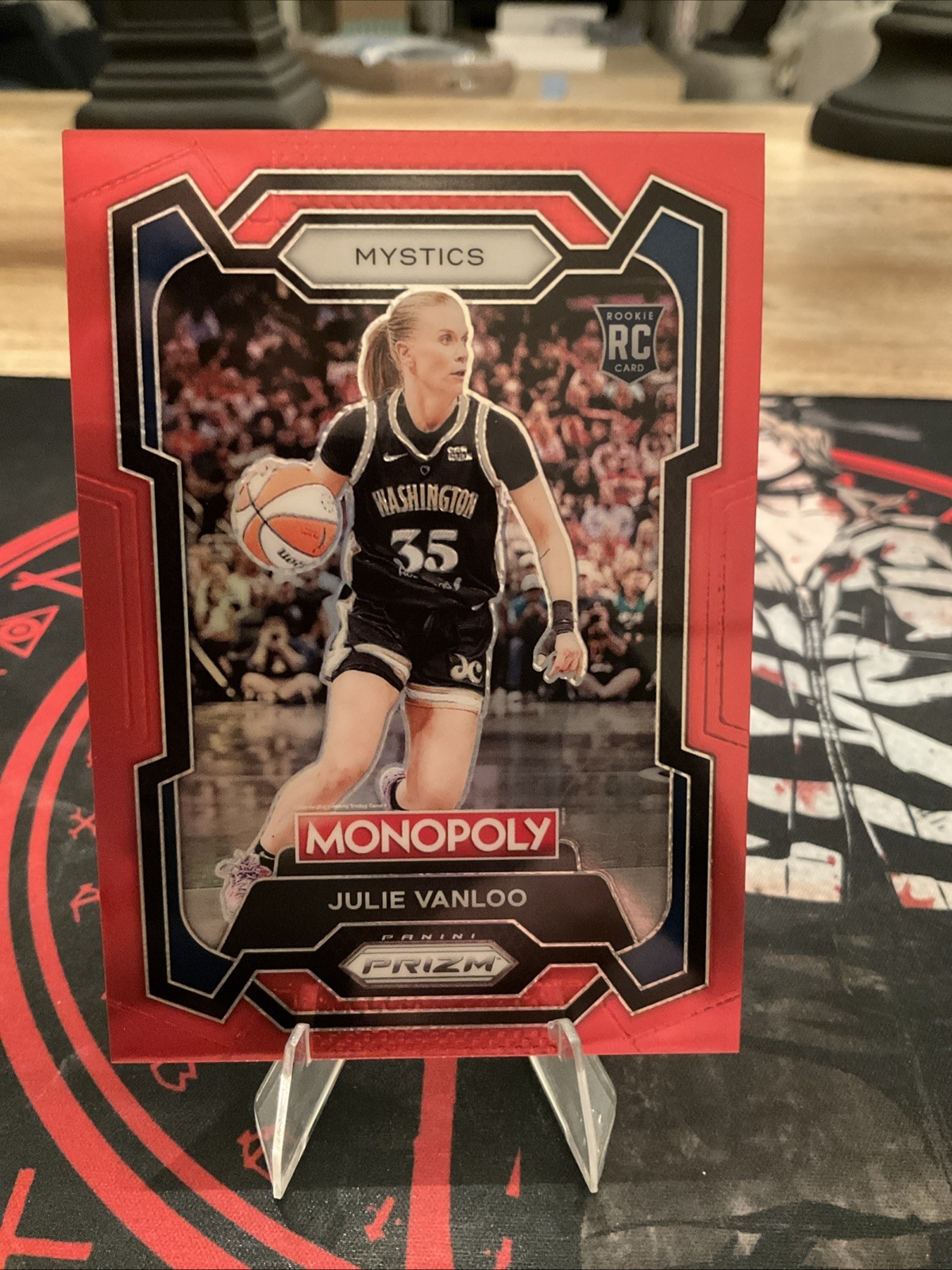 2024 Panini Prizm Monopoly WNBA - Julie Vanloo #34 Red Prizm /99 (RC)