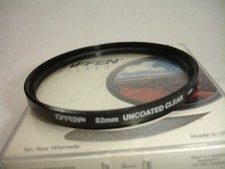 Tiffen 82CLRUN 82mm Uncoated Clear Filter with case