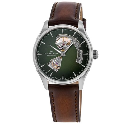 New Hamilton Jazzmaster Open Heart Automatic Green Dial Men's Watch H32675560
