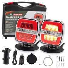 Wireless Trailer Lights Magnetic, Adjustable Tow Light with Suction Cup,