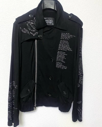 Number (N)ine Takahiro Miyashita Black Biker Jacket L  Zip/Button Pockets image 3